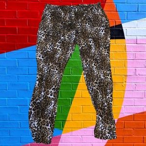 Joe Benbasset Y2k Leopard Animal Print Capris 100% Rayon